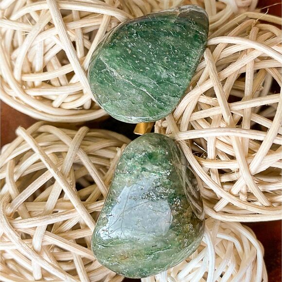 Natural Green Stone Cufflinks Vintage Amazonite Jade Agate Formal Stylish - Picture 4 of 7